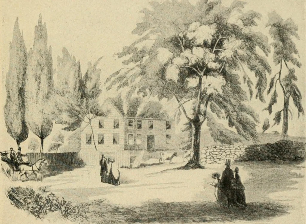 An illustration from A collection of interesting and historic prints : being a brief presentation of some of the originals and reproductions in the possession of the State Street Trust Company, 1909, leaf 46