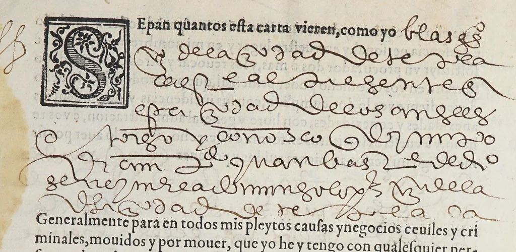 An illustration from [Collection of Mexican legal forms], leaf 89