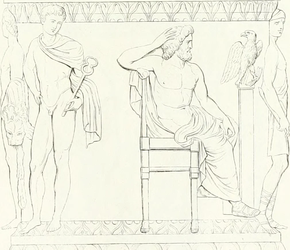 An illustration from Collection of the most remarkable monuments of the National Museum, 1869, leaf 102