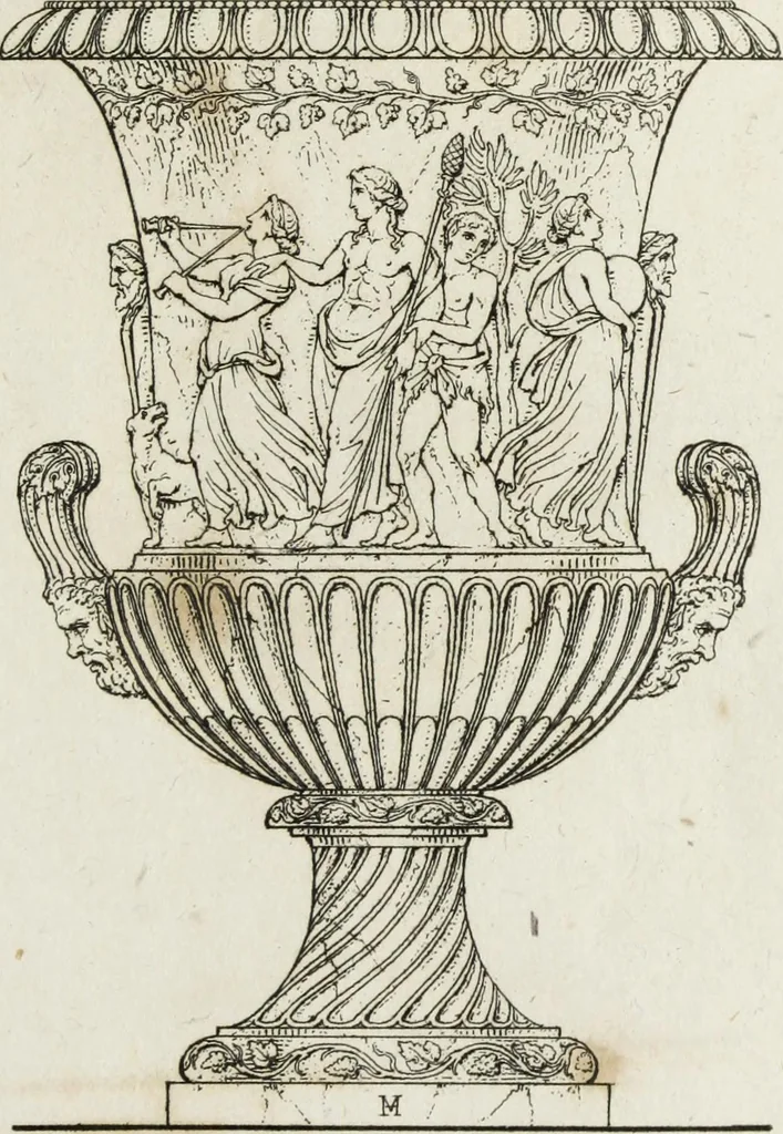 An illustration from A collection of vases, altars, paterae, tripods, candelabra sarcophagi, &c. from various museums and collections : engraved on 170 plates, 1814, leaf 116