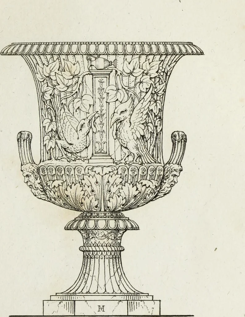An illustration from A collection of vases, altars, paterae, tripods, candelabra sarcophagi, &c. from various museums and collections : engraved on 170 plates, 1814, leaf 118