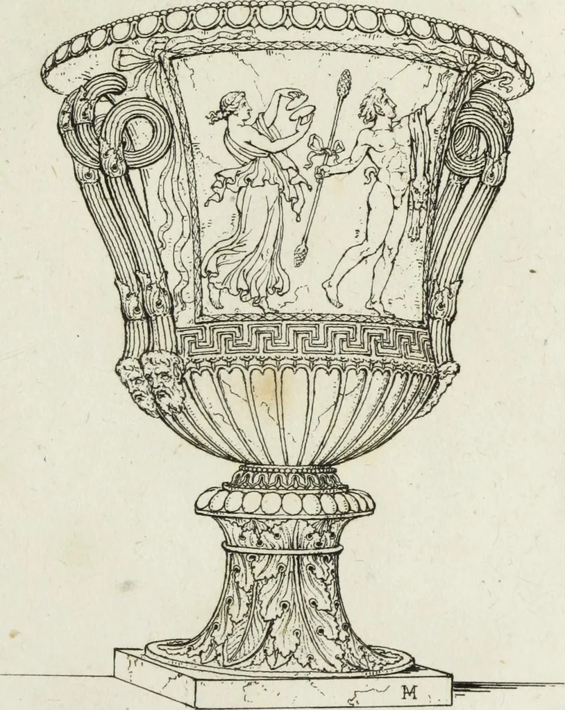 An illustration from A collection of vases, altars, paterae, tripods, candelabra sarcophagi, &c. from various museums and collections : engraved on 170 plates, 1814, leaf 122