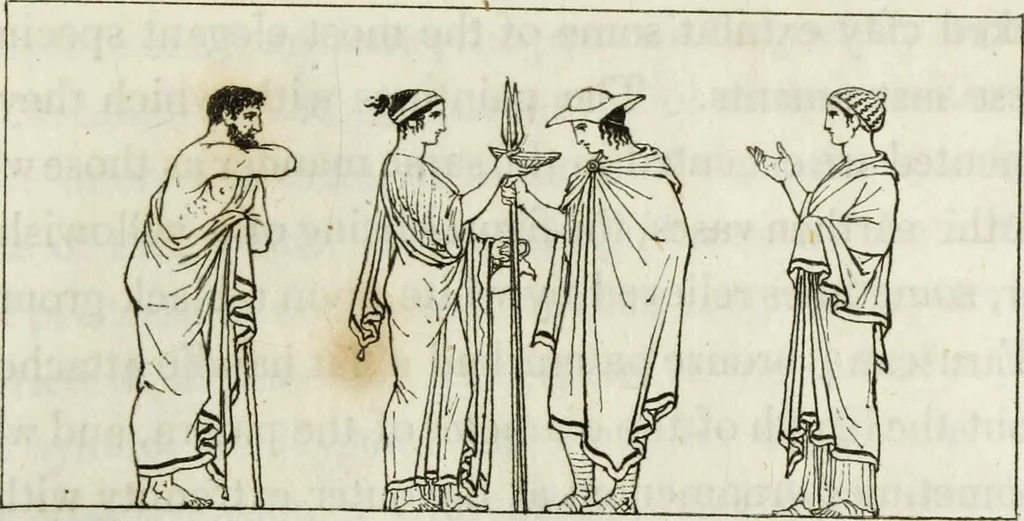 An illustration from A collection of vases, altars, paterae, tripods, candelabra sarcophagi, &c. from various museums and collections : engraved on 170 plates, 1814, leaf 162