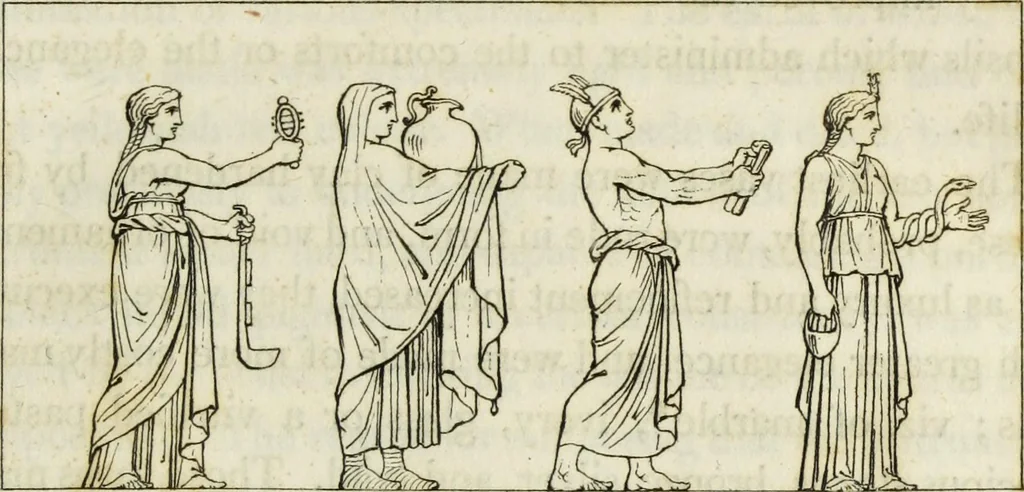 An illustration from A collection of vases, altars, paterae, tripods, candelabra sarcophagi, &c. from various museums and collections : engraved on 170 plates, 1814, leaf 18