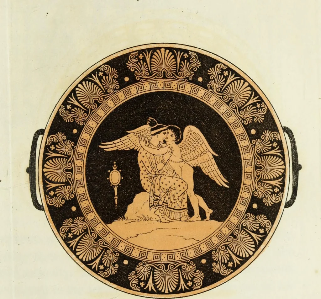 An illustration from A collection of vases, altars, paterae, tripods, candelabra sarcophagi, &c. from various museums and collections : engraved on 170 plates, 1814, leaf 182
