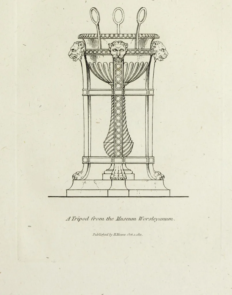 An illustration from A collection of vases, altars, paterae, tripods, candelabra sarcophagi, &c. from various museums and collections : engraved on 170 plates, 1814, leaf 194