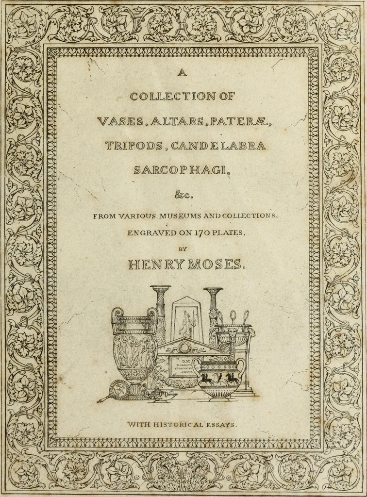 An illustration from A collection of vases, altars, paterae, tripods, candelabra sarcophagi, &c. from various museums and collections : engraved on 170 plates, 1814, leaf 2