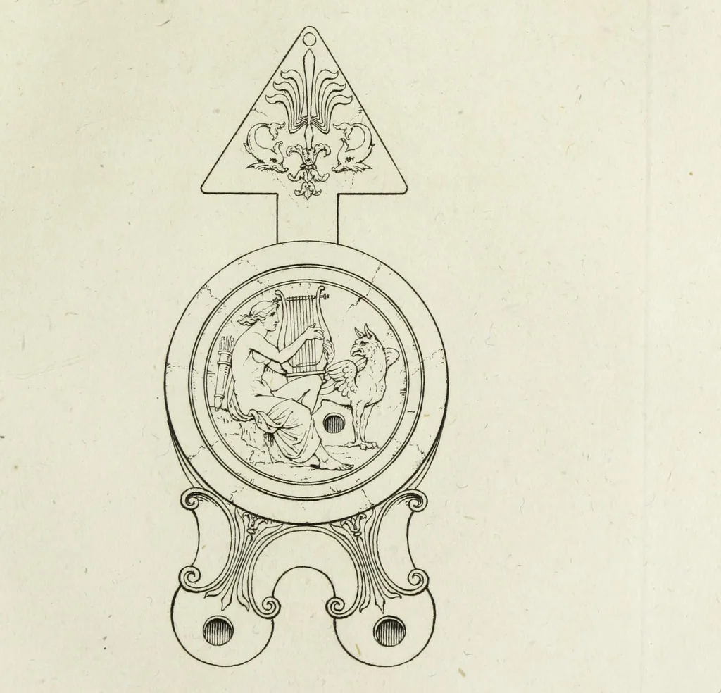 An illustration from A collection of vases, altars, paterae, tripods, candelabra sarcophagi, &c. from various museums and collections : engraved on 170 plates, 1814, leaf 206