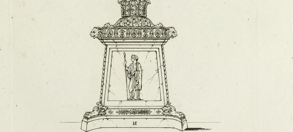 An illustration from A collection of vases, altars, paterae, tripods, candelabra sarcophagi, &c. from various museums and collections : engraved on 170 plates, 1814, leaf 242