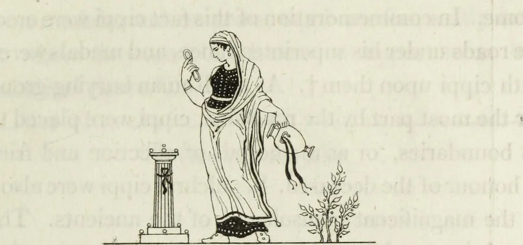 An illustration from A collection of vases, altars, paterae, tripods, candelabra sarcophagi, &c. from various museums and collections : engraved on 170 plates, 1814, leaf 254