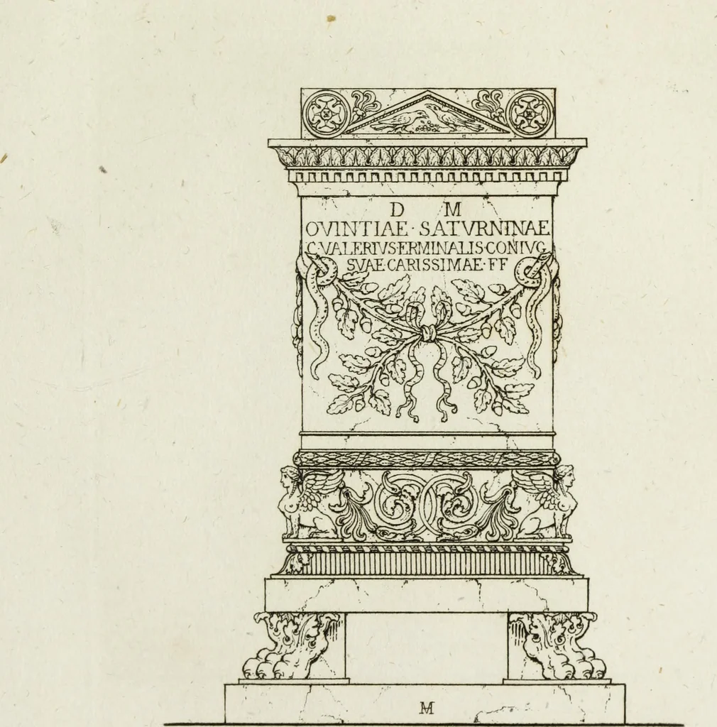 An illustration from A collection of vases, altars, paterae, tripods, candelabra sarcophagi, &c. from various museums and collections : engraved on 170 plates, 1814, leaf 258