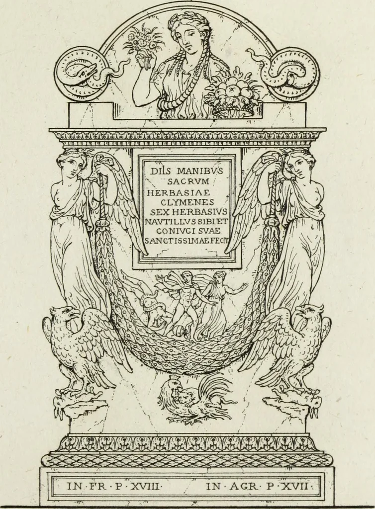 An illustration from A collection of vases, altars, paterae, tripods, candelabra sarcophagi, &c. from various museums and collections : engraved on 170 plates, 1814, leaf 264
