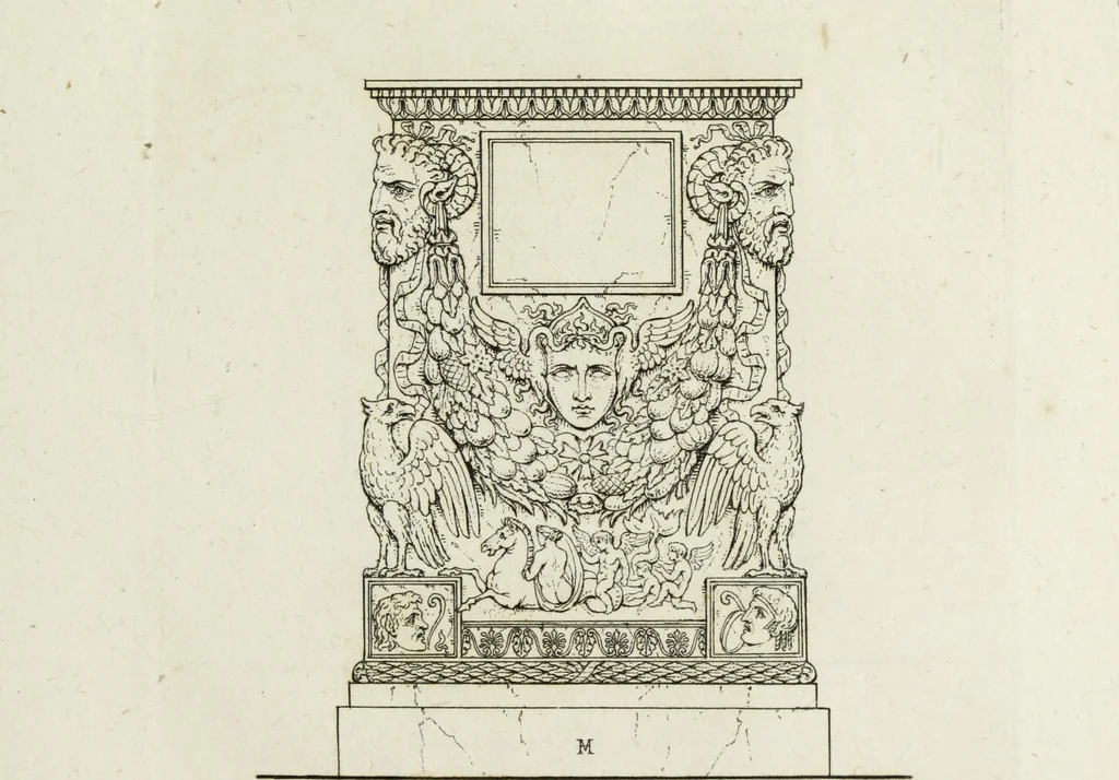 An illustration from A collection of vases, altars, paterae, tripods, candelabra sarcophagi, &c. from various museums and collections : engraved on 170 plates, 1814, leaf 268
