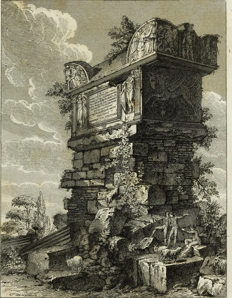 An illustration from A collection of vases, altars, paterae, tripods, candelabra sarcophagi, &c. from various museums and collections : engraved on 170 plates, 1814, leaf 306