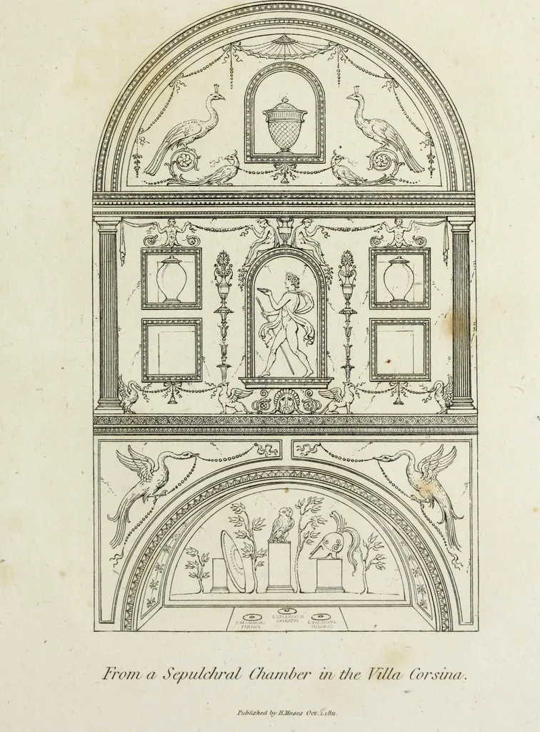 An illustration from A collection of vases, altars, paterae, tripods, candelabra sarcophagi, &c. from various museums and collections : engraved on 170 plates, 1814, leaf 318