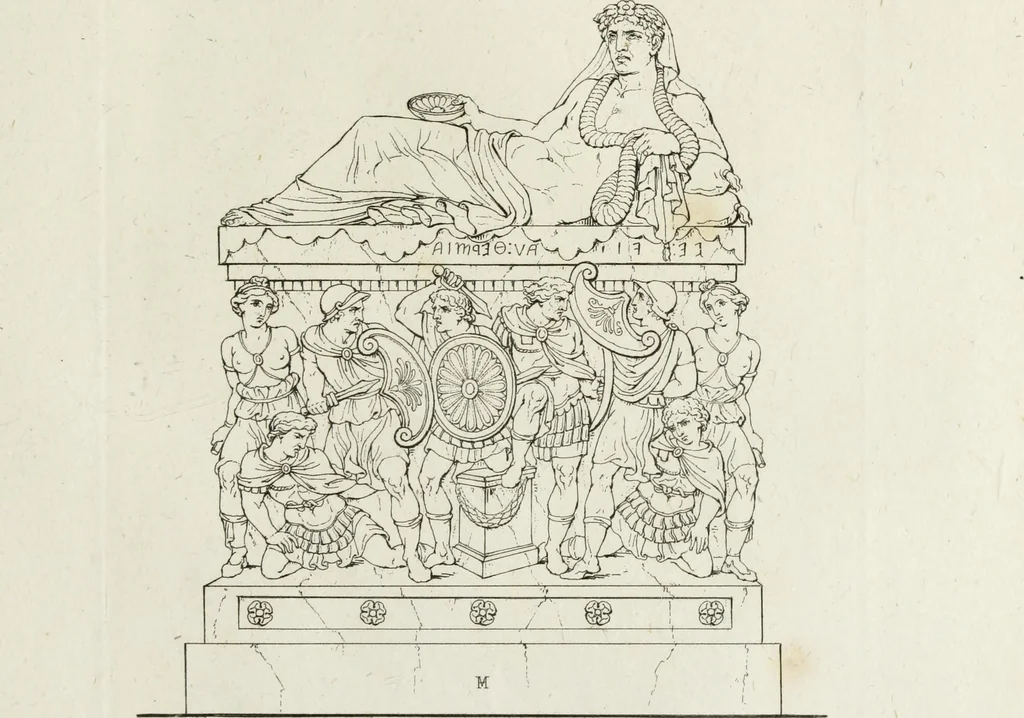 An illustration from A collection of vases, altars, paterae, tripods, candelabra sarcophagi, &c. from various museums and collections : engraved on 170 plates, 1814, leaf 330