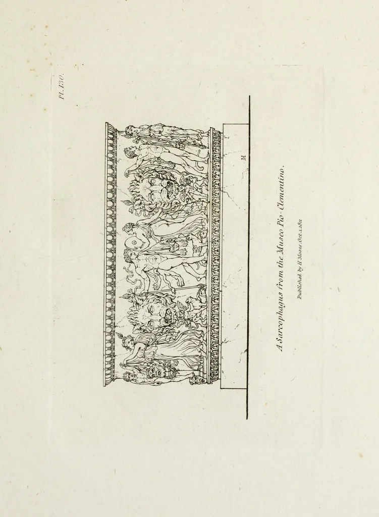 An illustration from A collection of vases, altars, paterae, tripods, candelabra sarcophagi, &c. from various museums and collections : engraved on 170 plates, 1814, leaf 338