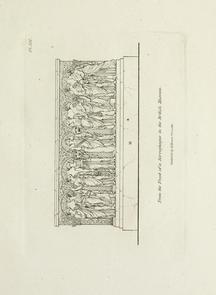 An illustration from A collection of vases, altars, paterae, tripods, candelabra sarcophagi, &c. from various museums and collections : engraved on 170 plates, 1814, leaf 340