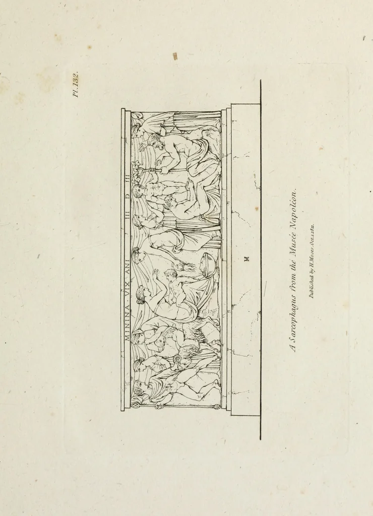 An illustration from A collection of vases, altars, paterae, tripods, candelabra sarcophagi, &c. from various museums and collections : engraved on 170 plates, 1814, leaf 342