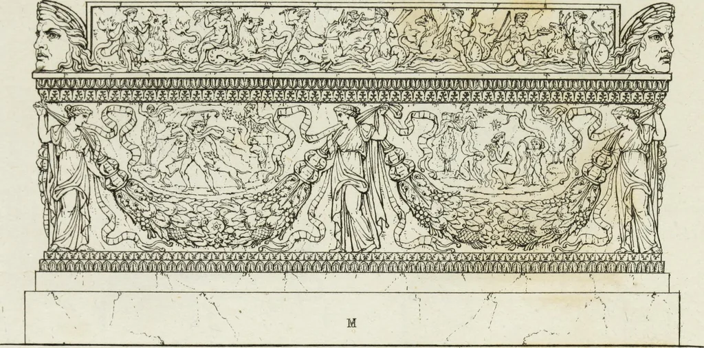 An illustration from A collection of vases, altars, paterae, tripods, candelabra sarcophagi, &c. from various museums and collections : engraved on 170 plates, 1814, leaf 362