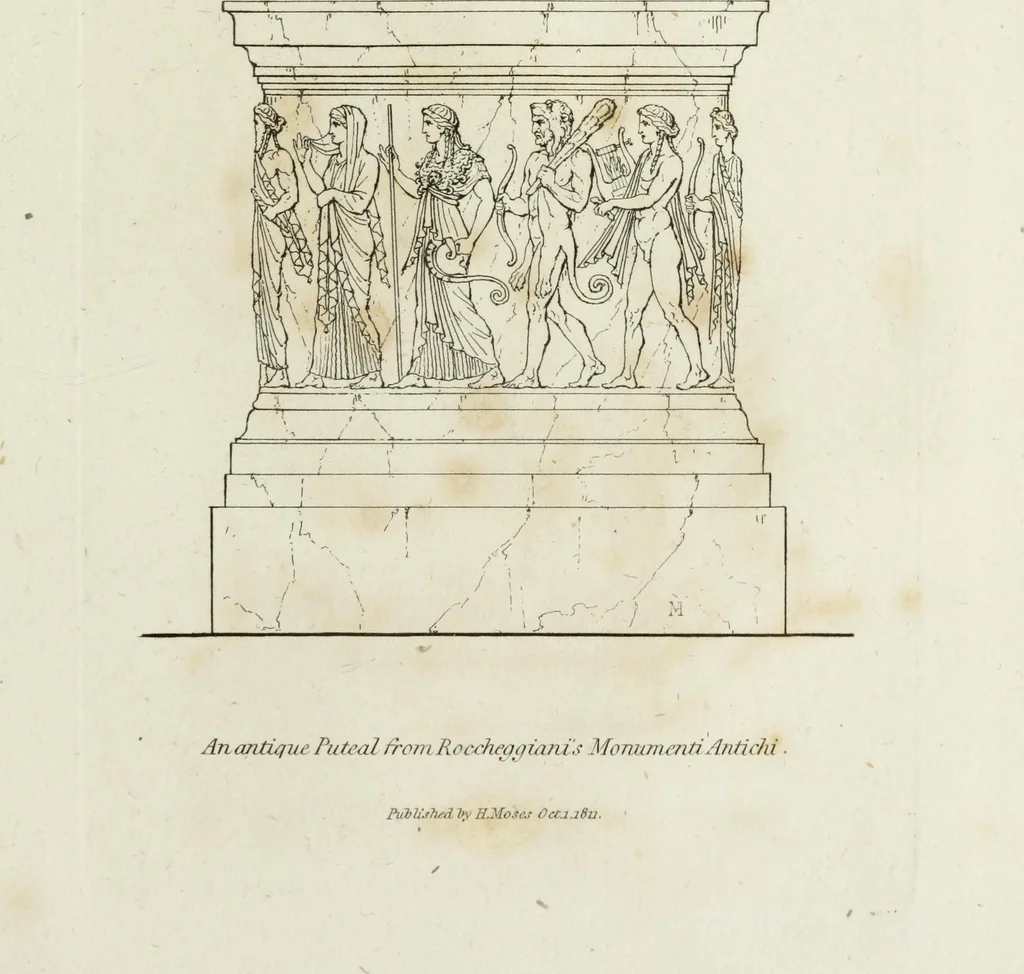 An illustration from A collection of vases, altars, paterae, tripods, candelabra sarcophagi, &c. from various museums and collections : engraved on 170 plates, 1814, leaf 370