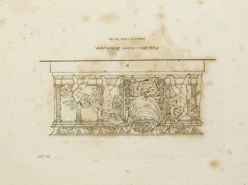 An illustration from A collection of vases, altars, paterae, tripods, candelabra sarcophagi, &c. from various museums and collections : engraved on 170 plates, 1814, leaf 374