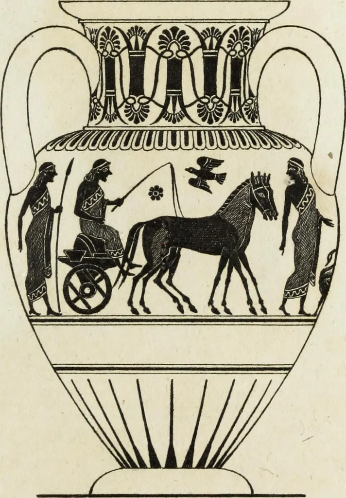 An illustration from A collection of vases, altars, paterae, tripods, candelabra sarcophagi, &c. from various museums and collections : engraved on 170 plates, 1814, leaf 38