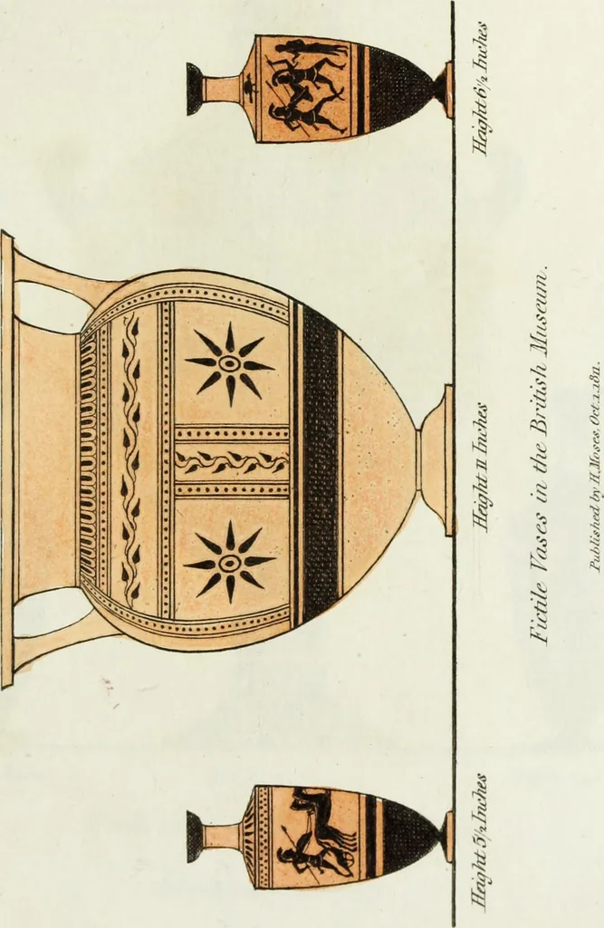 An illustration from A collection of vases, altars, paterae, tripods, candelabra sarcophagi, &c. from various museums and collections : engraved on 170 plates, 1814, leaf 44