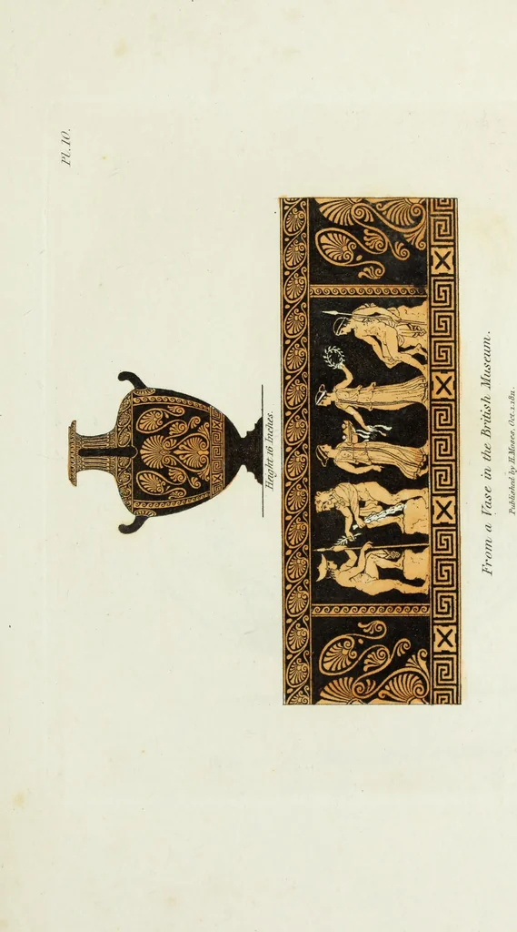 An illustration from A collection of vases, altars, paterae, tripods, candelabra sarcophagi, &c. from various museums and collections : engraved on 170 plates, 1814, leaf 50
