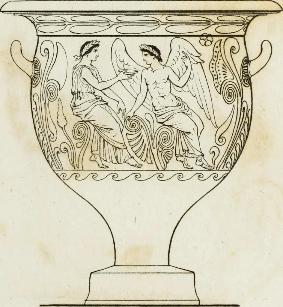 An illustration from A collection of vases, altars, paterae, tripods, candelabra sarcophagi, &c. from various museums and collections : engraved on 170 plates, 1814, leaf 54
