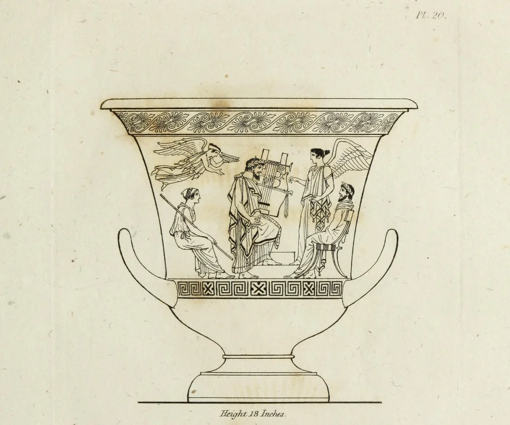 An illustration from A collection of vases, altars, paterae, tripods, candelabra sarcophagi, &c. from various museums and collections : engraved on 170 plates, 1814, leaf 70