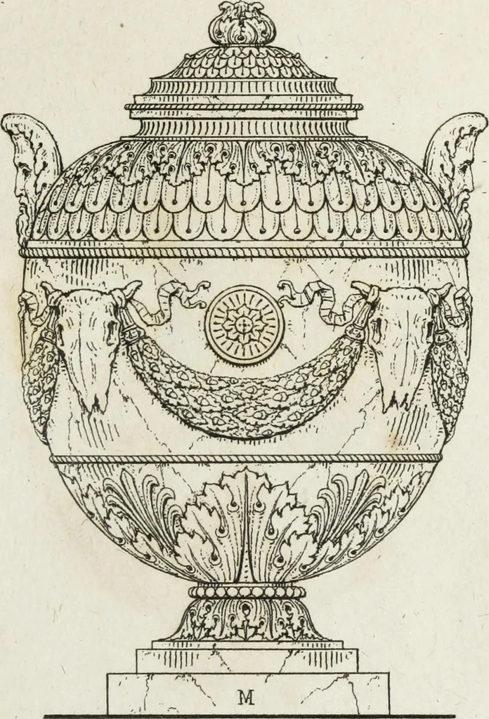 An illustration from A collection of vases, altars, paterae, tripods, candelabra sarcophagi, &c. from various museums and collections : engraved on 170 plates, 1814, leaf 88