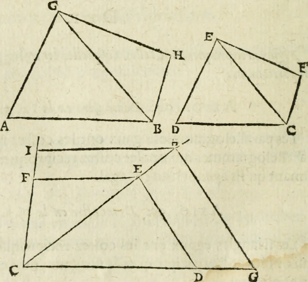 An illustration from Collection ov recveil de divers traictez mathematiqves. A sçauoir; d'arithmetiqve, d'algebre, de la solution de diuers problemes & questions, tant geometriques, qu'astronomiques. Comme aussi de plusieurs moyens pour mesurer toutes sortes de quantitez, soient lignes, superficies & corps. Item, de la sphere du monde, auec l'vsage & pratique tant de l'astrolabe, du quarré geometrique, & des globes, que du compas de proportion: et encore de la construction des fortifications practiquées aux Pays Bas, 1621, leaf 321