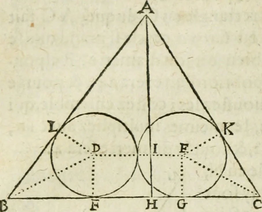 An illustration from Collection ov recveil de divers traictez mathematiqves. A sçauoir; d'arithmetiqve, d'algebre, de la solution de diuers problemes & questions, tant geometriques, qu'astronomiques. Comme aussi de plusieurs moyens pour mesurer toutes sortes de quantitez, soient lignes, superficies & corps. Item, de la sphere du monde, auec l'vsage & pratique tant de l'astrolabe, du quarré geometrique, & des globes, que du compas de proportion: et encore de la construction des fortifications practiquées aux Pays Bas, 1621, leaf 671