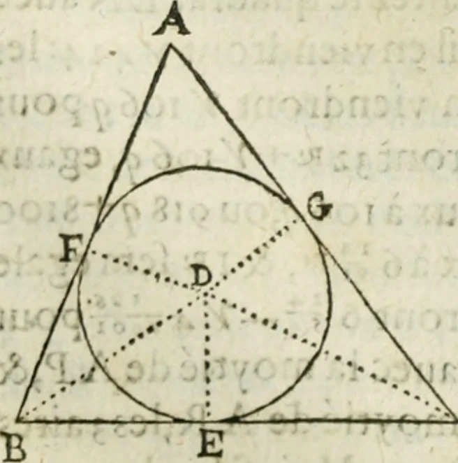 An illustration from Collection ov recveil de divers traictez mathematiqves. A sçauoir; d'arithmetiqve, d'algebre, de la solution de diuers problemes & questions, tant geometriques, qu'astronomiques. Comme aussi de plusieurs moyens pour mesurer toutes sortes de quantitez, soient lignes, superficies & corps. Item, de la sphere du monde, auec l'vsage & pratique tant de l'astrolabe, du quarré geometrique, & des globes, que du compas de proportion: et encore de la construction des fortifications practiquées aux Pays Bas, 1621, leaf 671