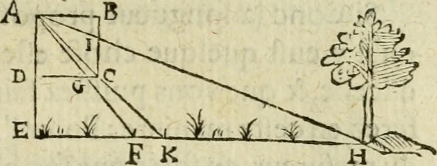An illustration from Collection ov recveil de divers traictez mathematiqves. A sçauoir; d'arithmetiqve, d'algebre, de la solution de diuers problemes & questions, tant geometriques, qu'astronomiques. Comme aussi de plusieurs moyens pour mesurer toutes sortes de quantitez, soient lignes, superficies & corps. Item, de la sphere du monde, auec l'vsage & pratique tant de l'astrolabe, du quarré geometrique, & des globes, que du compas de proportion: et encore de la construction des fortifications practiquées aux Pays Bas, 1621, leaf 876