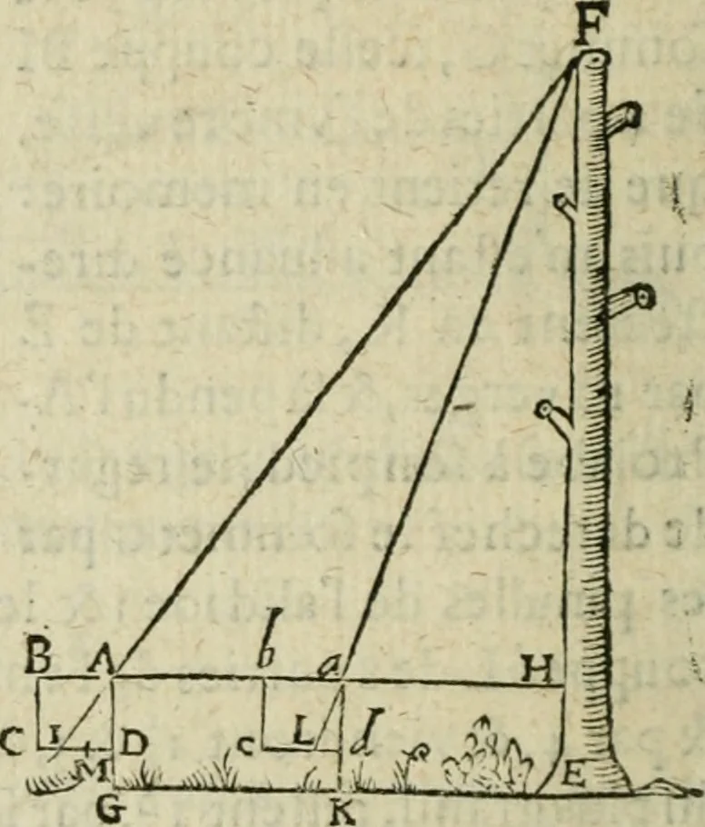 An illustration from Collection ov recveil de divers traictez mathematiqves. A sçauoir; d'arithmetiqve, d'algebre, de la solution de diuers problemes & questions, tant geometriques, qu'astronomiques. Comme aussi de plusieurs moyens pour mesurer toutes sortes de quantitez, soient lignes, superficies & corps. Item, de la sphere du monde, auec l'vsage & pratique tant de l'astrolabe, du quarré geometrique, & des globes, que du compas de proportion: et encore de la construction des fortifications practiquées aux Pays Bas, 1621, leaf 883