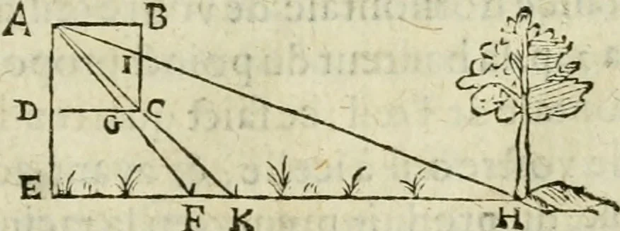 An illustration from Collection ov recveil de divers traictez mathematiqves. A sçauoir; d'arithmetiqve, d'algebre, de la solution de diuers problemes & questions, tant geometriques, qu'astronomiques. Comme aussi de plusieurs moyens pour mesurer toutes sortes de quantitez, soient lignes, superficies & corps. Item, de la sphere du monde, auec l'vsage & pratique tant de l'astrolabe, du quarré geometrique, & des globes, que du compas de proportion: et encore de la construction des fortifications practiquées aux Pays Bas, 1621, leaf 884
