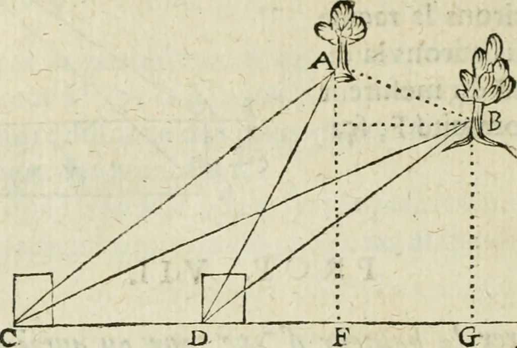 An illustration from Collection ov recveil de divers traictez mathematiqves. A sçauoir; d'arithmetiqve, d'algebre, de la solution de diuers problemes & questions, tant geometriques, qu'astronomiques. Comme aussi de plusieurs moyens pour mesurer toutes sortes de quantitez, soient lignes, superficies & corps. Item, de la sphere du monde, auec l'vsage & pratique tant de l'astrolabe, du quarré geometrique, & des globes, que du compas de proportion: et encore de la construction des fortifications practiquées aux Pays Bas, 1621, leaf 887