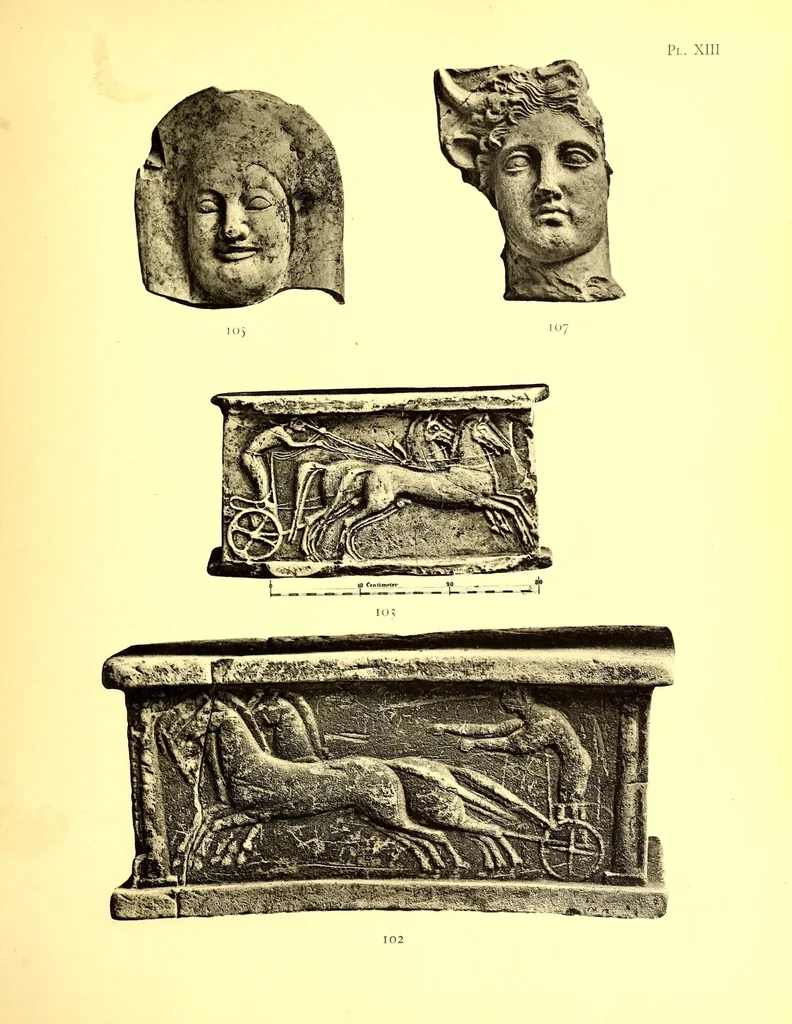 An illustration from Collections de feu M. Jean P. Lambros d'Athenes et de M. Giovanni Dattari du Caire, 1912, leaf 103
