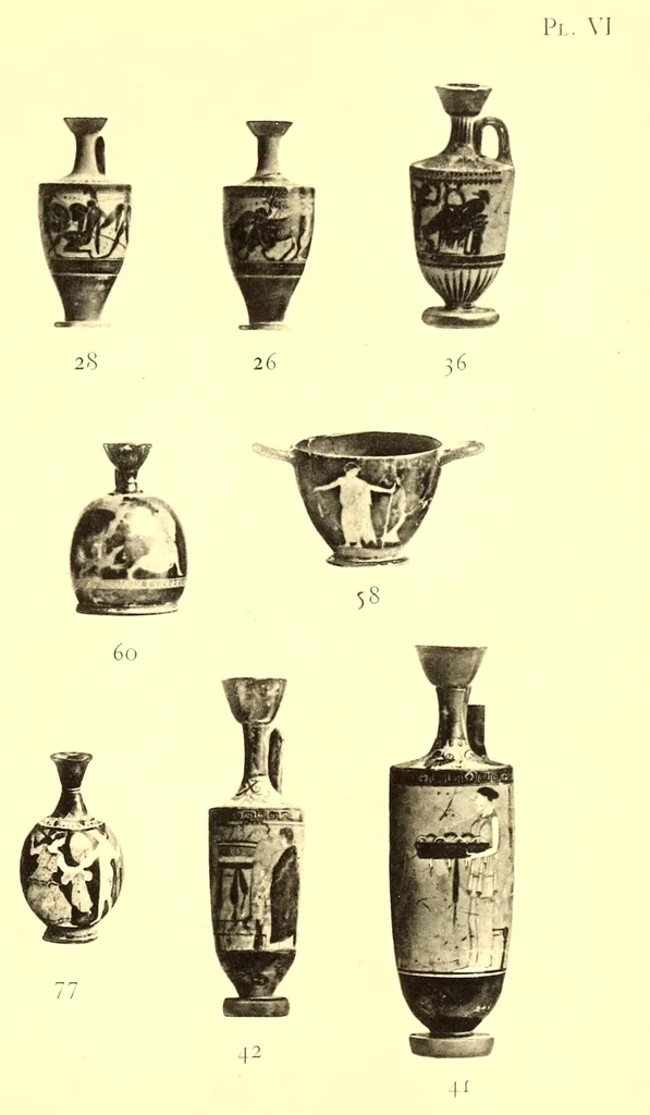 An illustration from Collections de feu M. Jean P. Lambros d'Athenes et de M. Giovanni Dattari du Caire, 1912, leaf 89