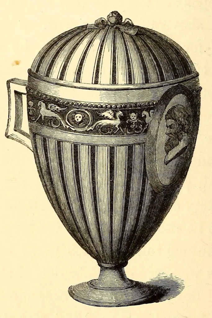 An illustration from Collections towards a history of pottery and porcelain, in the 15th, 16th, 17th, and 18th centuries: with a description of the manufacture, a glossary, and a list of monograms, 1850, leaf 202