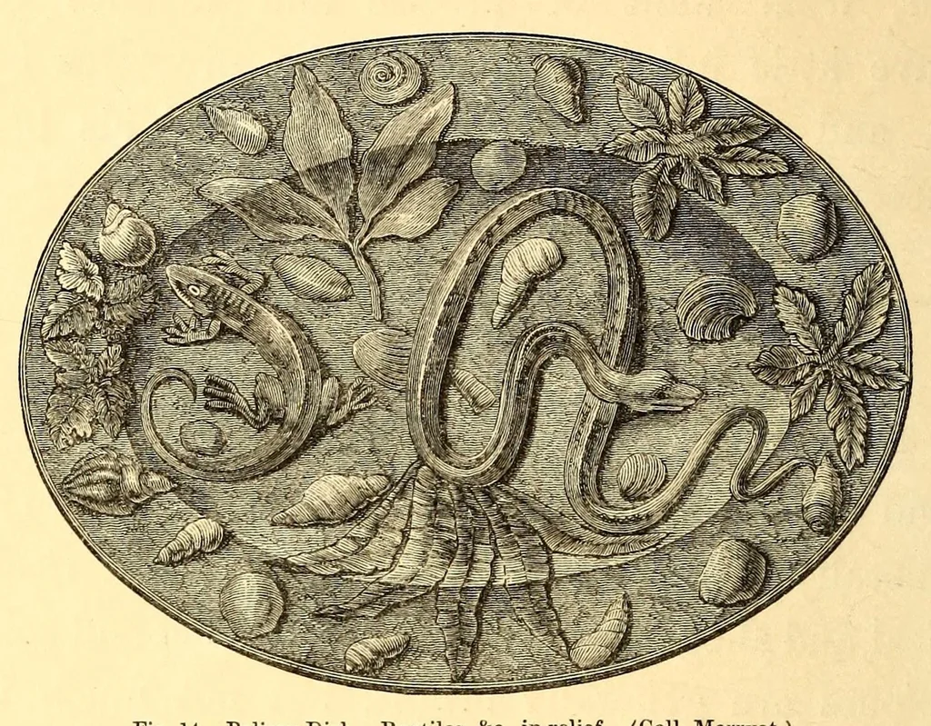 An illustration from Collections towards a history of pottery and porcelain, in the 15th, 16th, 17th, and 18th centuries: with a description of the manufacture, a glossary, and a list of monograms, 1850, leaf 90