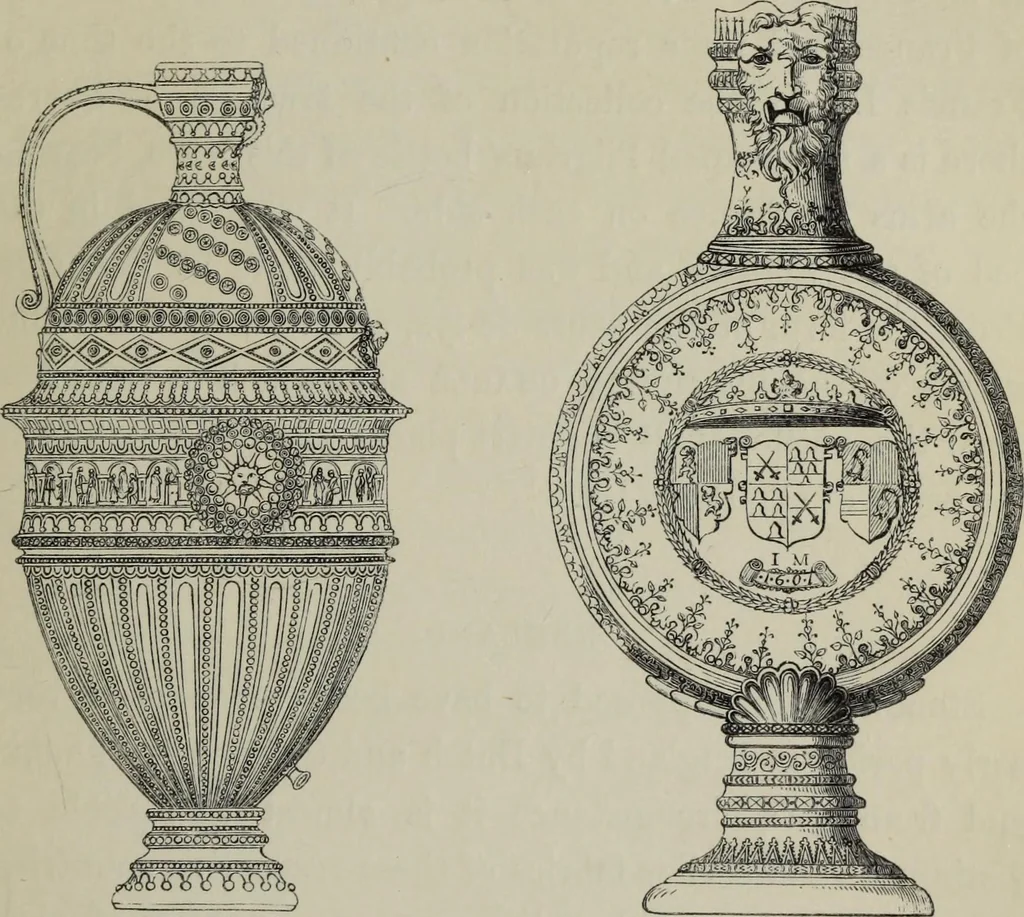 An illustration from Collections towards a history of pottery and porcelain, in the 15th, 16th, 17th, and 18th centuries : with a description of the manufacture, a glossary, and a list of monograms, 1850, leaf 122