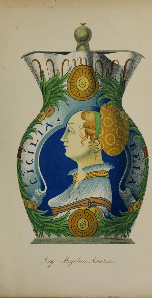 An illustration from Collections towards a history of pottery and porcelain, in the 15th, 16th, 17th, and 18th centuries : with a description of the manufacture, a glossary, and a list of monograms, 1850, leaf 48