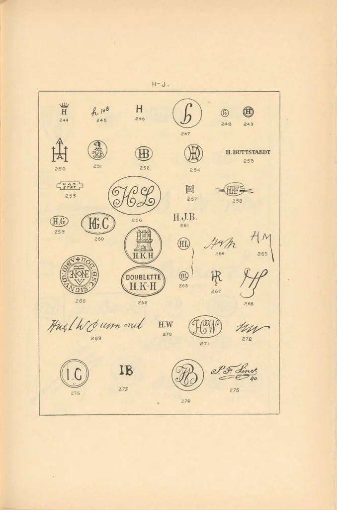 An illustration from Collectors' marks, 1918, leaf 169