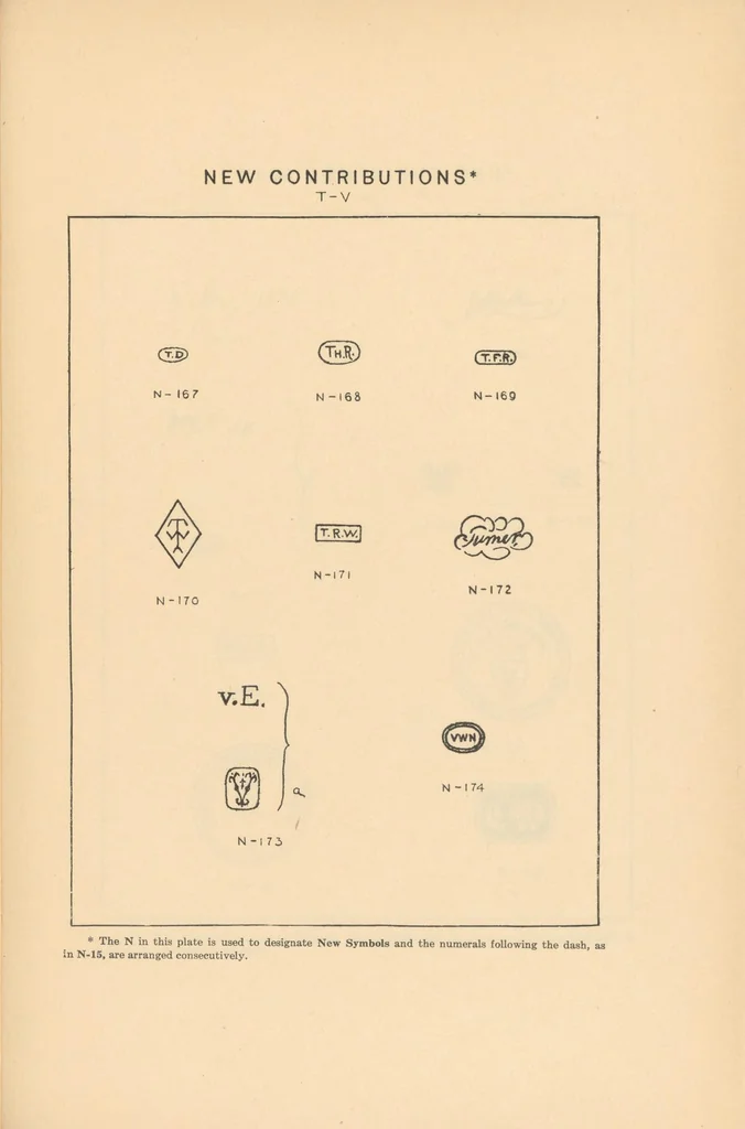 An illustration from Collectors' marks, 1918, leaf 283