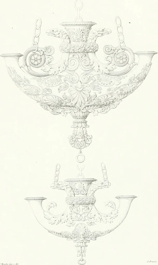 An illustration from Collezione di soggetti ornamentali ed architettonici inventati e disegnati da Domenico Moglia, 1837, leaf 100
