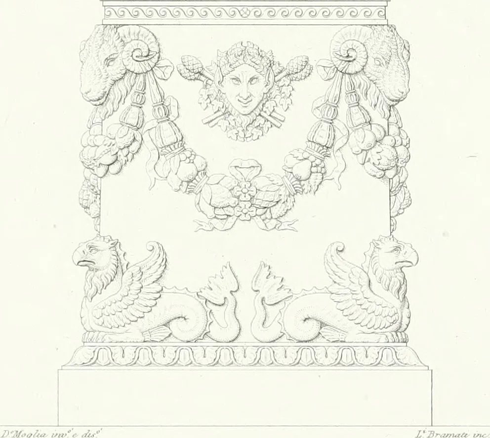 An illustration from Collezione di soggetti ornamentali ed architettonici inventati e disegnati da Domenico Moglia, 1837, leaf 22