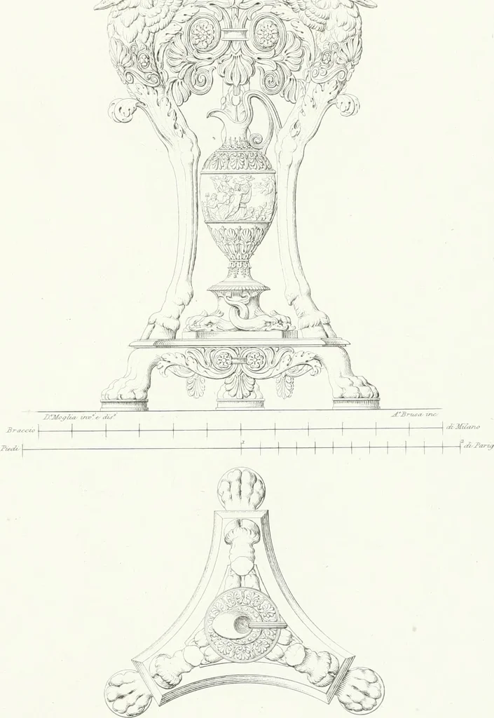 An illustration from Collezione di soggetti ornamentali ed architettonici inventati e disegnati da Domenico Moglia, 1837, leaf 36